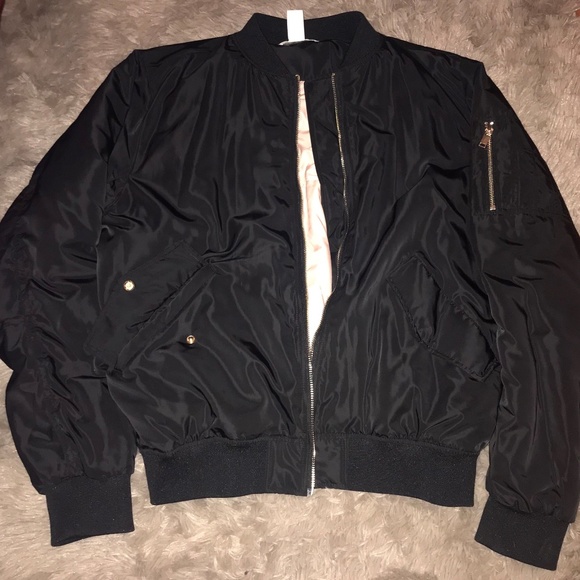 H&M Bomber Jacket Black - Picture 1 of 7